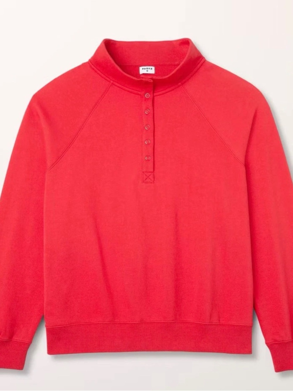 Parke x Target Snap Mockneck Popover red Sweater L/XL - Picture 2 of 4